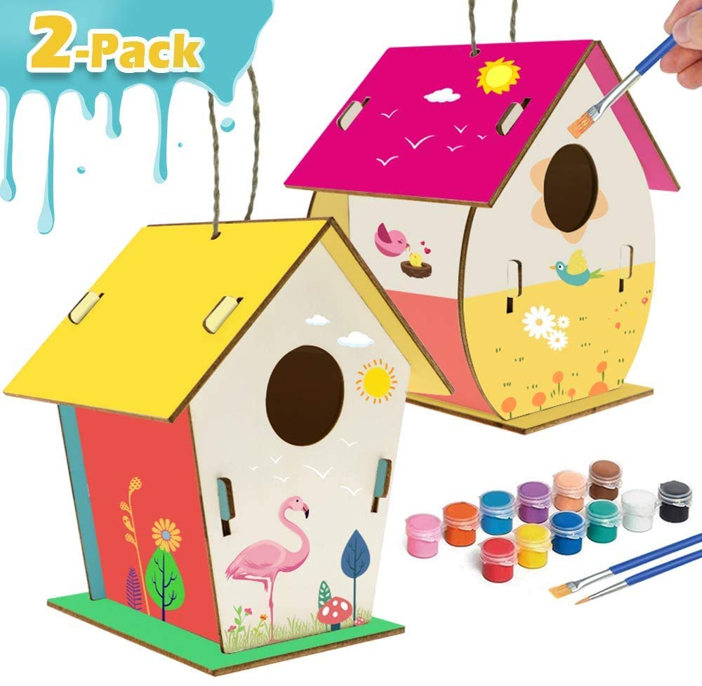 Buy Kids Crafts Wood Arts And Crafts For Kids DIY Bird House Kit For