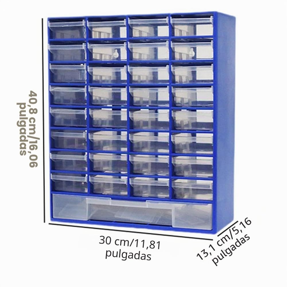 Bamberg Organizador de Cajones para Armario de Almacenamiento, Contenedor para Montaje en Pared, Organizador de Garaje, Caja de Herramientas para Piezas de Ferretería, Cuentas y Tornillos
