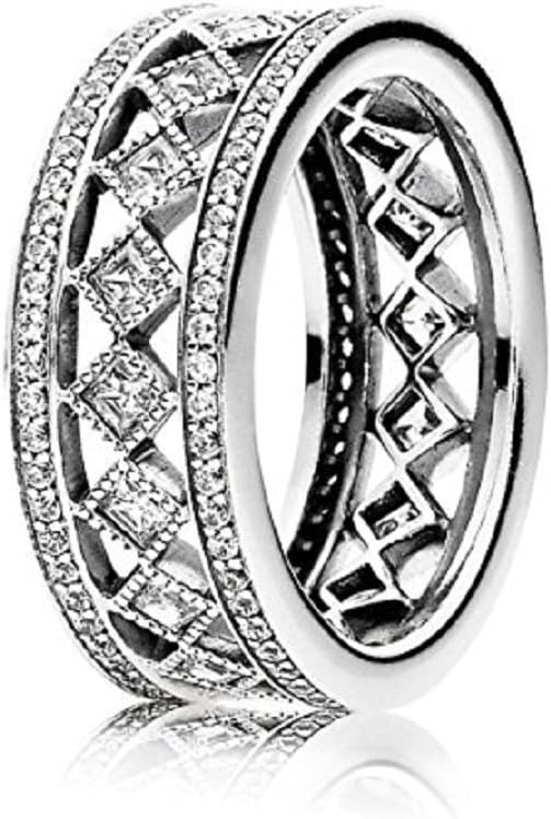 Vintage Fascination Ring, Clear CZ 191007CZ (Euro 50)