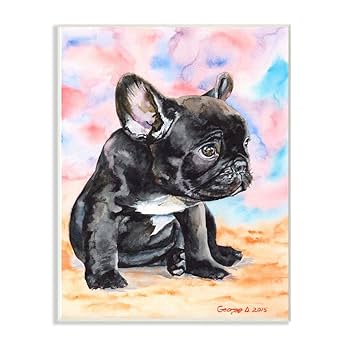 Amazon.co.jp: Stupell Industries フレンチブルドッグ 子犬