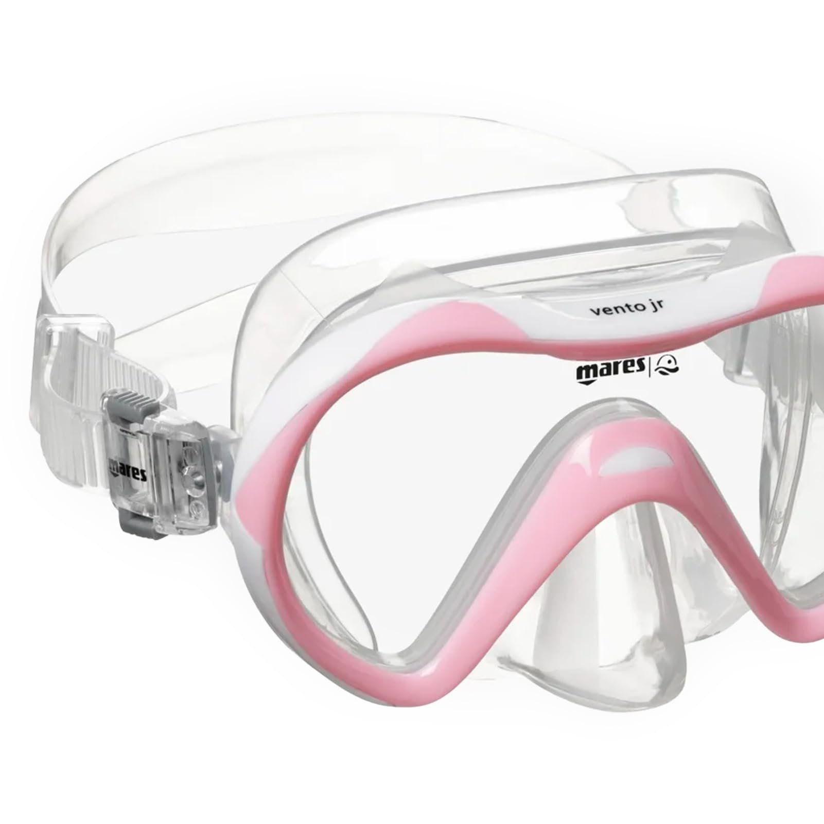 Mares Junior Combo Vento Jr Dry 411820 Ensemble d'équipement de plongée avec tuba, masque en silicone à lentille unique et tuba flexible pour enfants de 8 à 14 ans