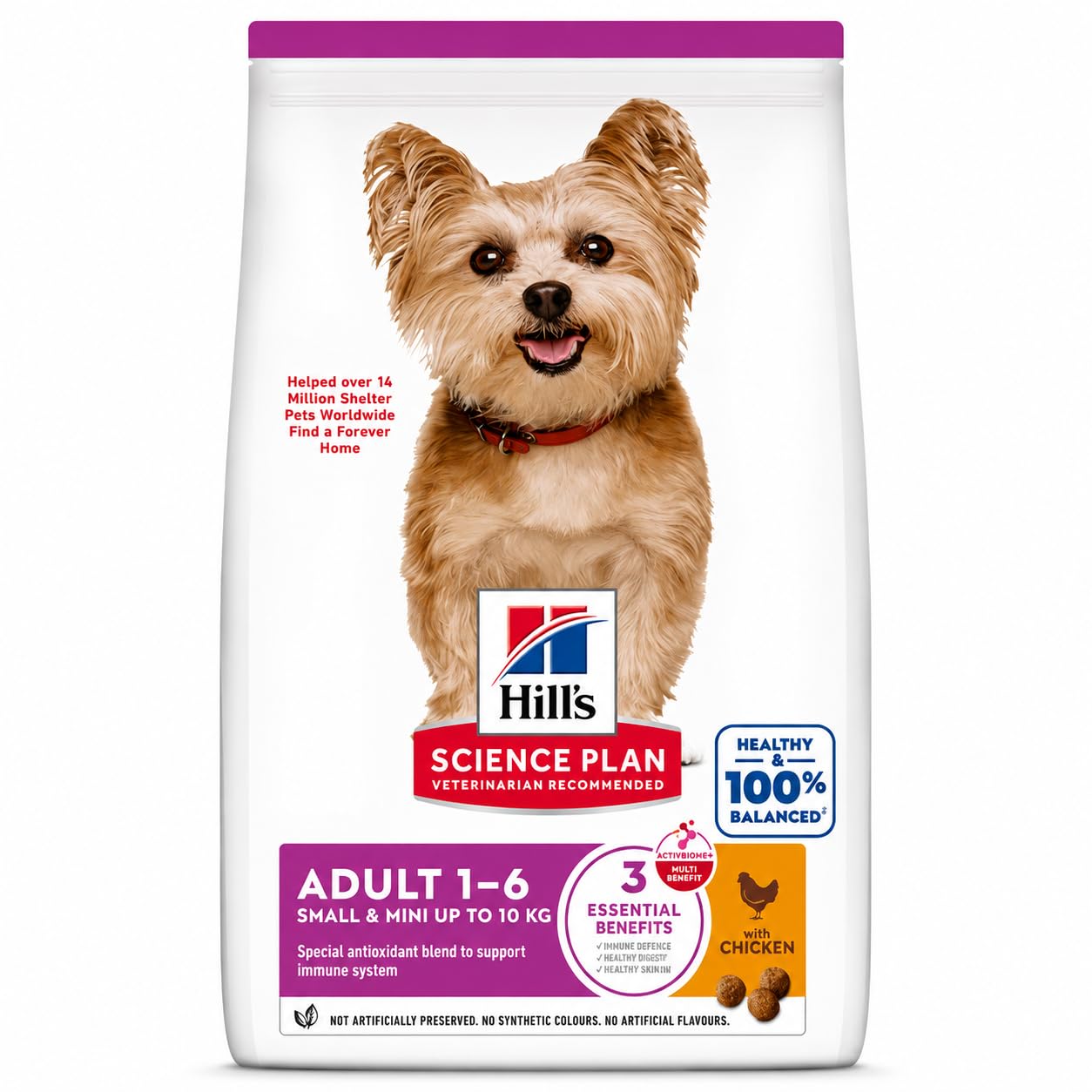 Hill's Science Plan Adult 1-6 Small & Mini Chicken Dry Dog Food 1.5kg bag