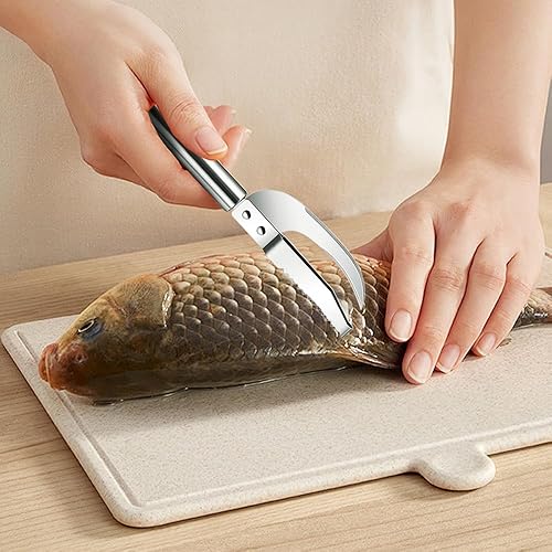 Miniatura 2 de Herramienta de raspado de escamas de pescado, cuchillo multifunción de acero inoxidable para escamas de pescado, kit de limpieza de pescado,