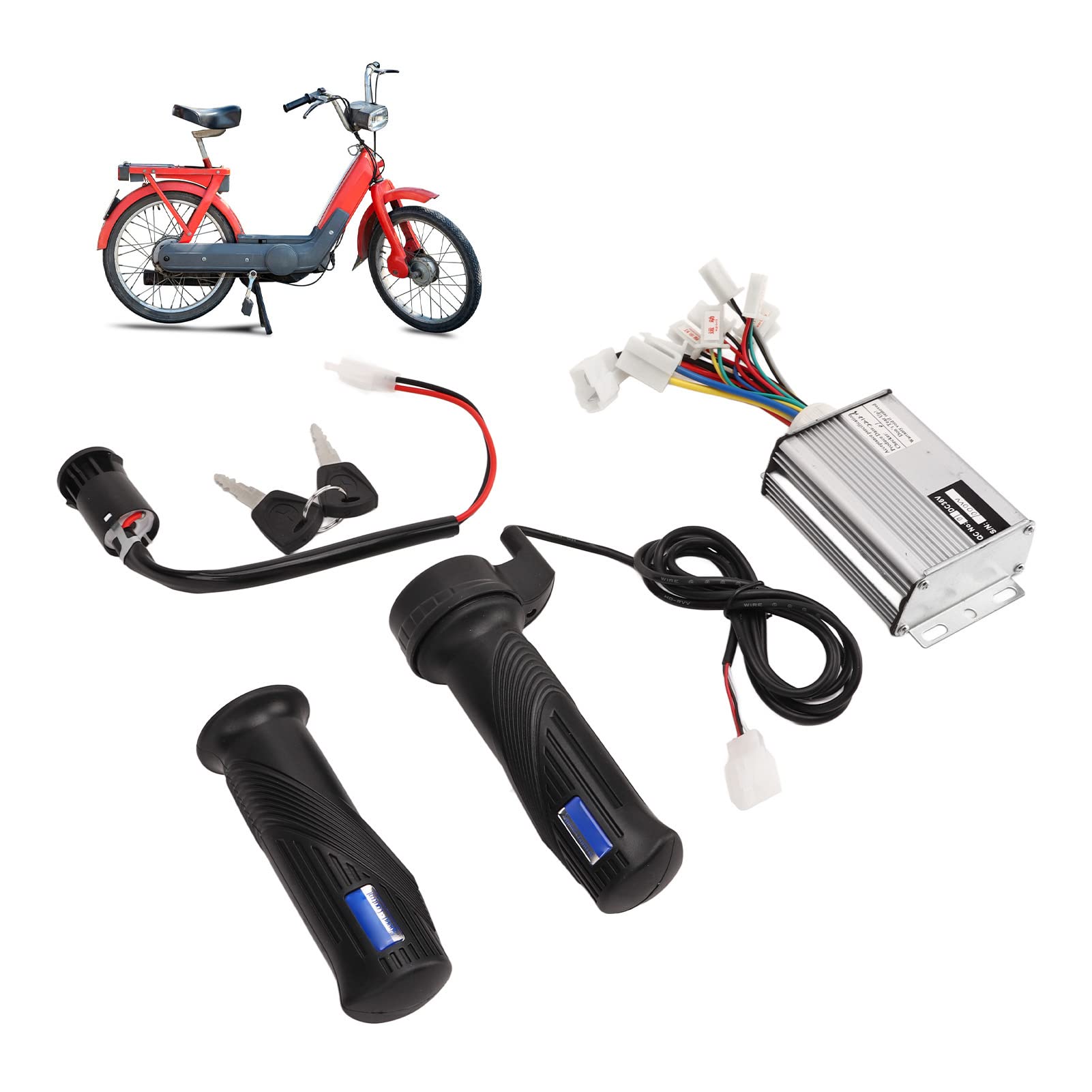 36 V 1000W gebürsteten Motor Controller GRAP Grip Set Electric Scooter Controller Set Motor Control -Einheit mit elektrischem Stromverriegelungsschloss für Fahrradmodifikation