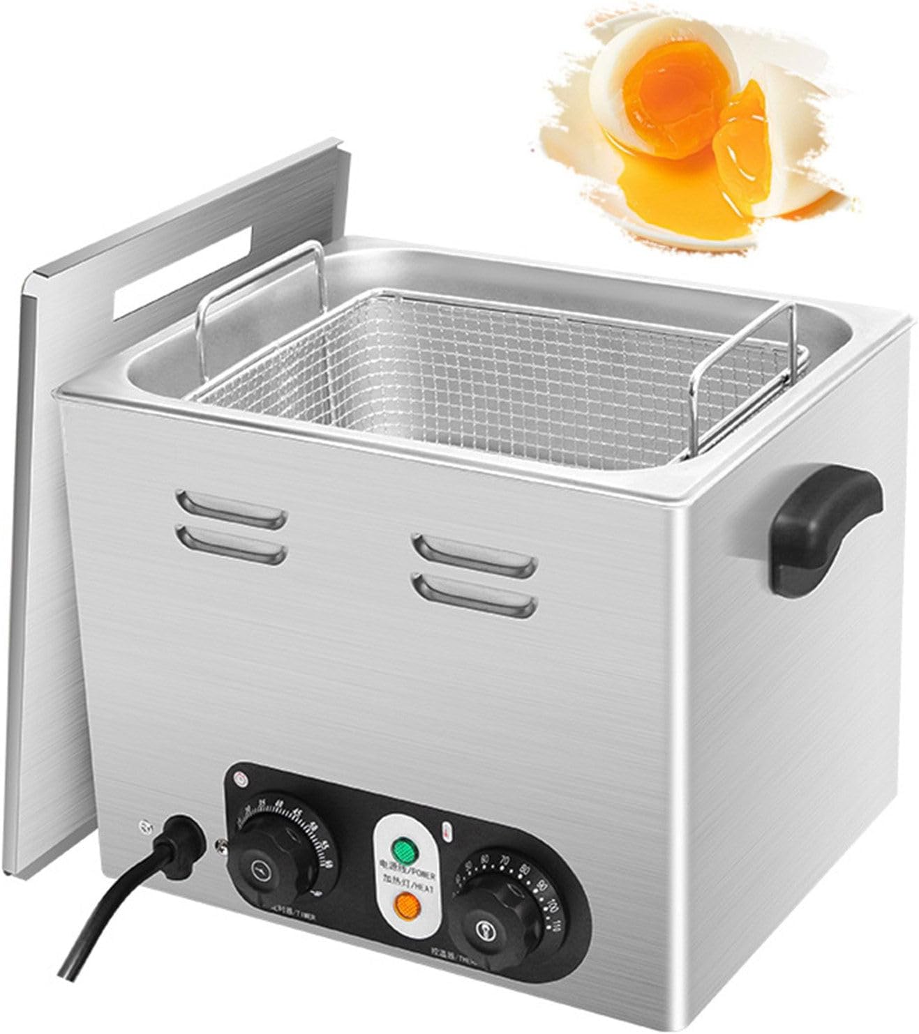 Commercial Egg Boiler, 2600W High-Power Hot Spring Egg Boiler, [Timer Model] with Mesh Basket, Large Capacity Of 45 Eggs, 220V,timing