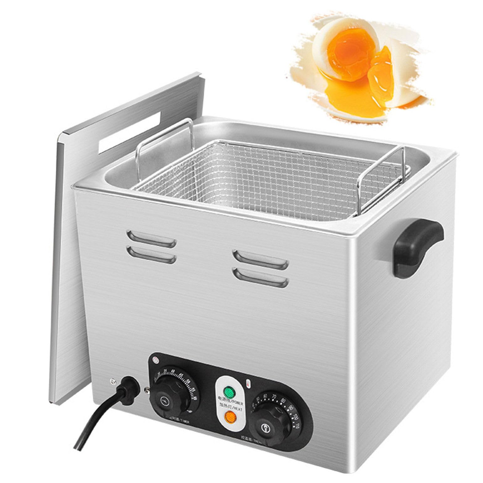 Commercial Egg Boiler, 2600W High-Power Hot Spring Egg Boiler, [Timer Model] with Mesh Basket, Large Capacity Of 45 Eggs, 220V,timing