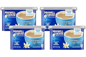 Maxwell House International French Vanilla Sugar-Free Coffee Creamer - 4 oz. Canisters (Pack of 4)