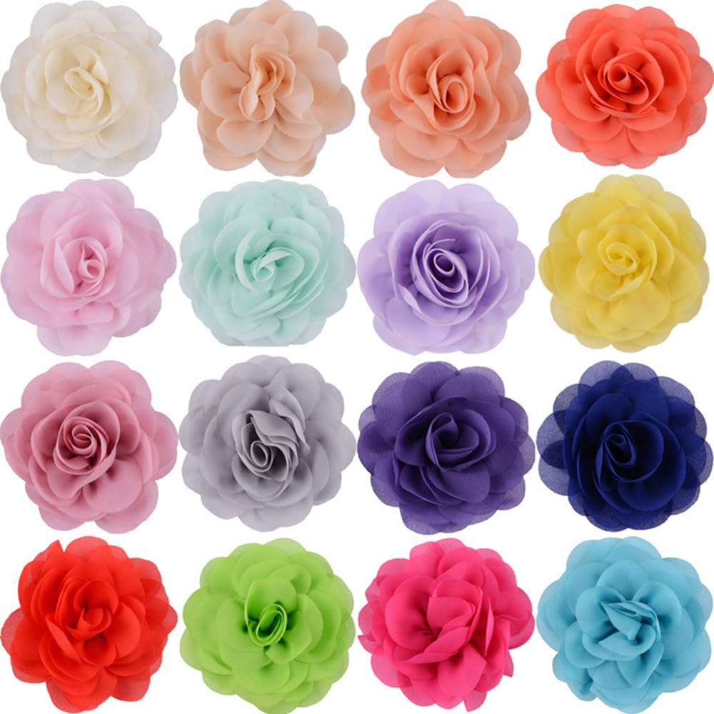 85mm Broches Délicates En Forme De Rose En Mousseline De Soie Faites à La Main En Tissu Épingles à Revers Pour Femmes Fête Banquet Robe Costume Vêtements Accessoires Bijoux Cadeaux