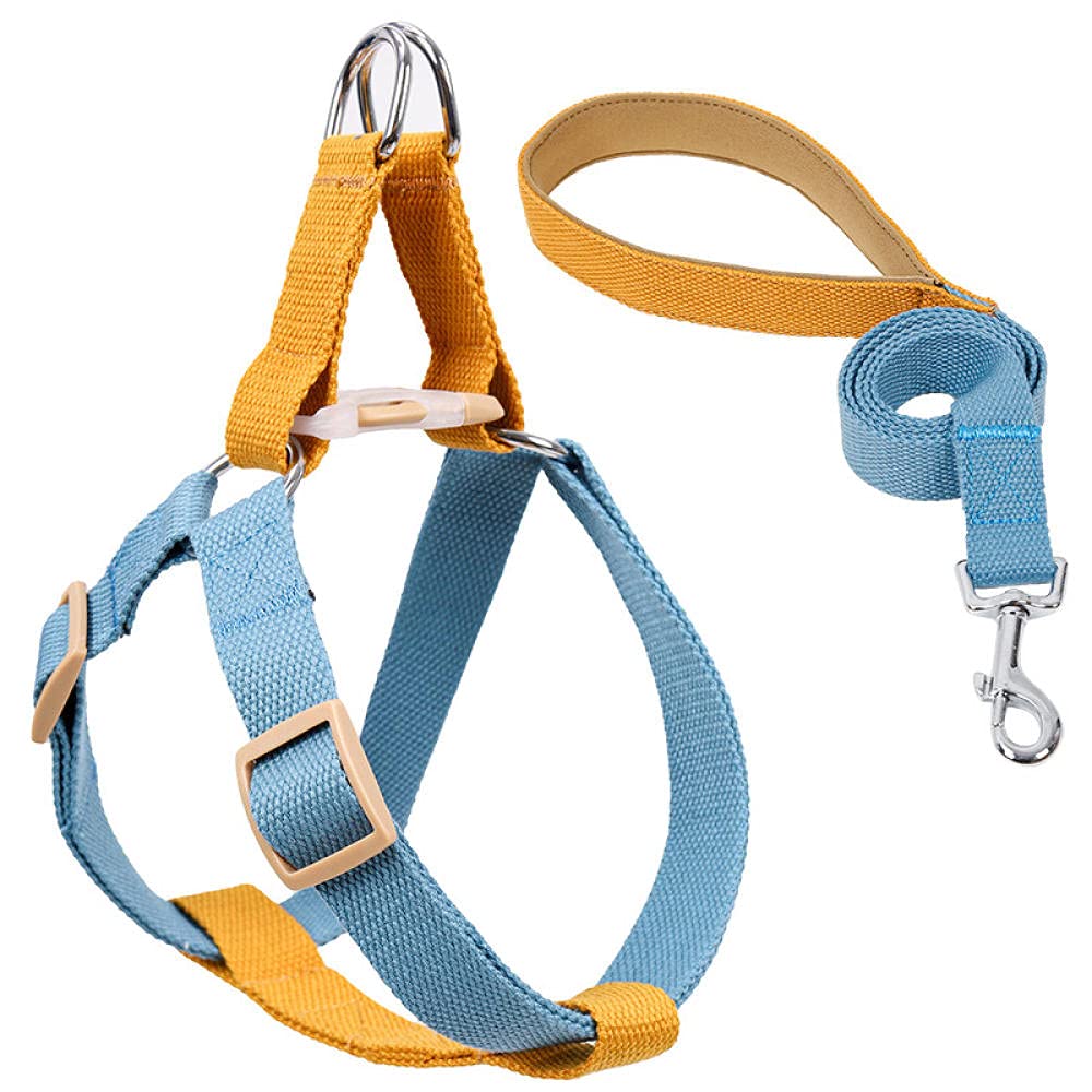 Hundeleinen, Katzen-Hundegeschirr mit Blei-Hundegeschirr und Leine, kein Ziehen, Nylon-Haustierleinen for kleine Hunde, Blei-Leine Halsband-Set GL(G,L)