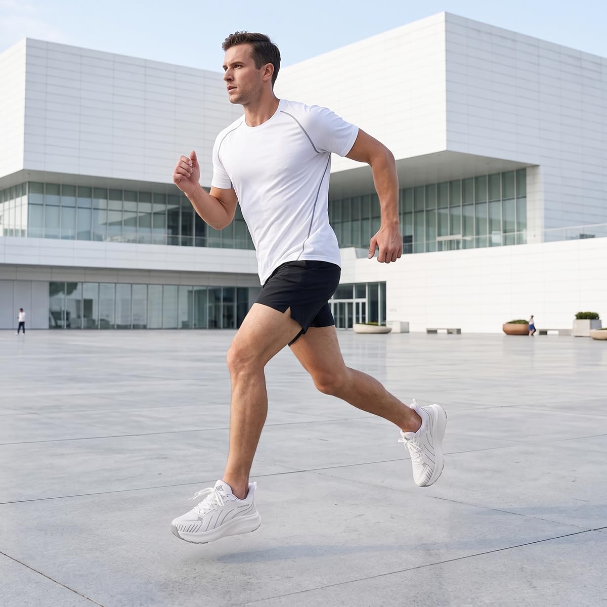 JACKSHIBO Slip in Men Hands Free Wide Toe Box Scarpe Slip on Arch Support Wide Sneakers per Corsa Camminata Tennis Atletica Fascite Plantare Scarpe ortopediche Zero Drop Cuscino Suola Spessa Larghezza