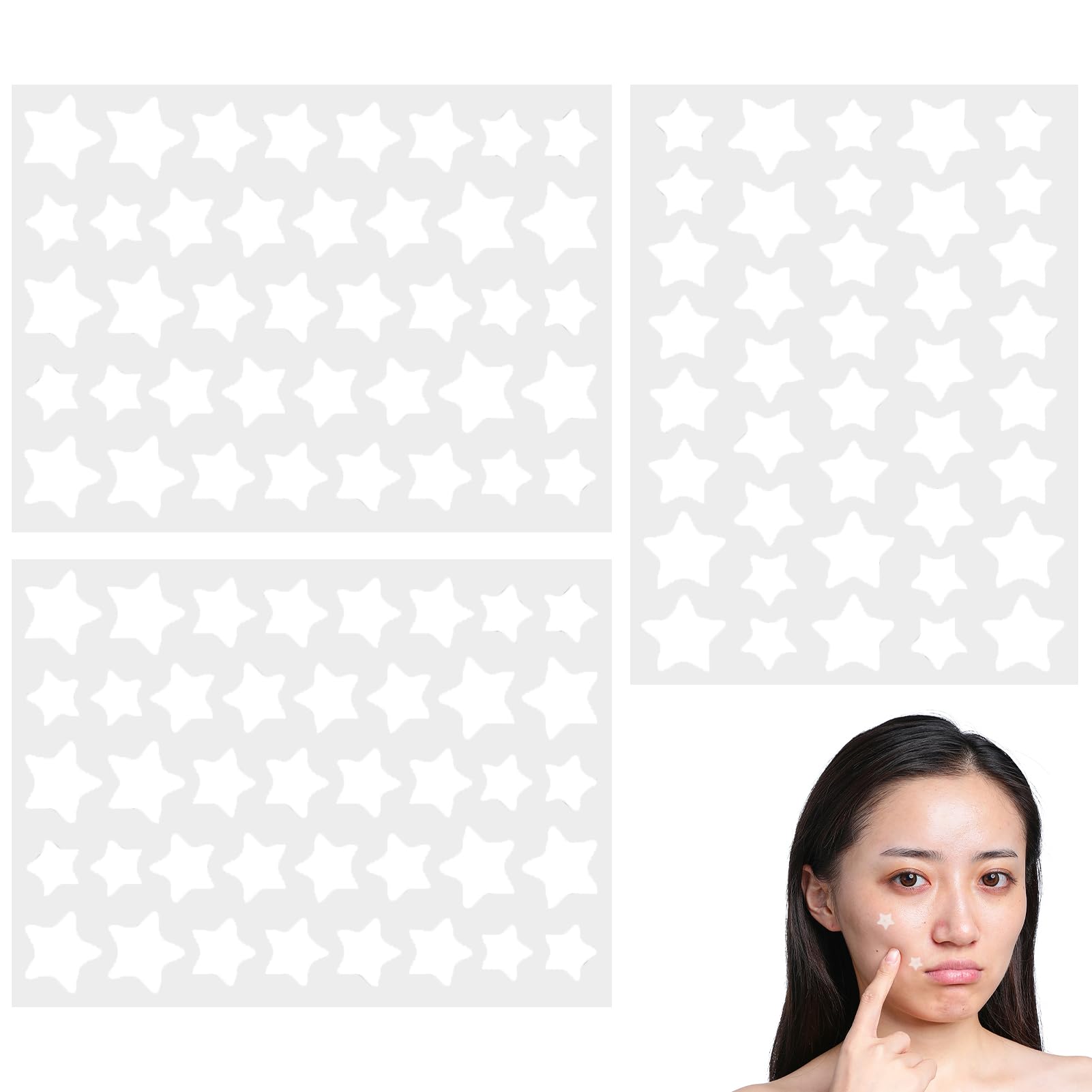 120 piezas pimple patches,pimple patches star,parches granos estrella,patches Con Aceite De Árbol De Té Y Ácido Salicílico,parches para granos estrella,Acné Rápidamente