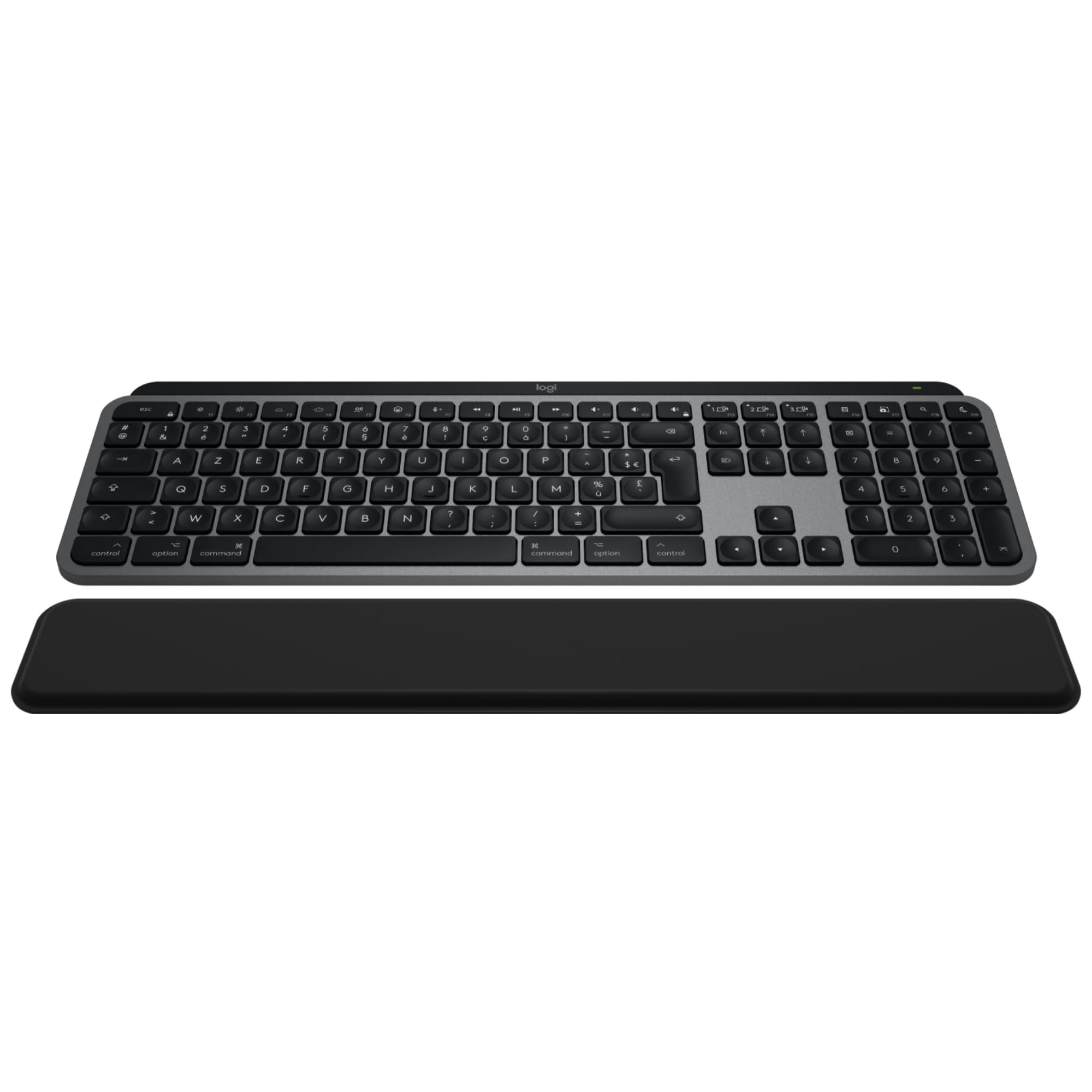 Logitech MX Keys S Combo for Mac Clavier/Souris sans Fil avec Repose-Poignet Clavier Lumineux Souris à Défilement Rapide Bluetooth USB C pour MacBook Pro/MacBook Air/iMac/iPad - AZERTY