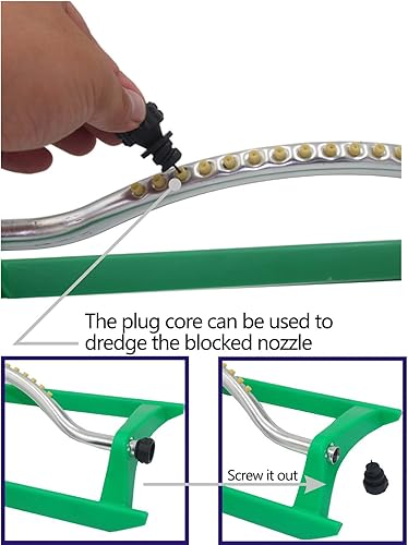 Miniatura 5 de HUAWA Aspersor de jardín rociador oscilante para césped manguera de riego de jardín flujo de agua con conector distancia de pulverización de 26 a 50