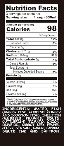 Miniatura 2 de Aneto Caldo base de cocina de paella de tinta de calamar  33.83 onzas  1 paquete  Ingredientes 100% naturales