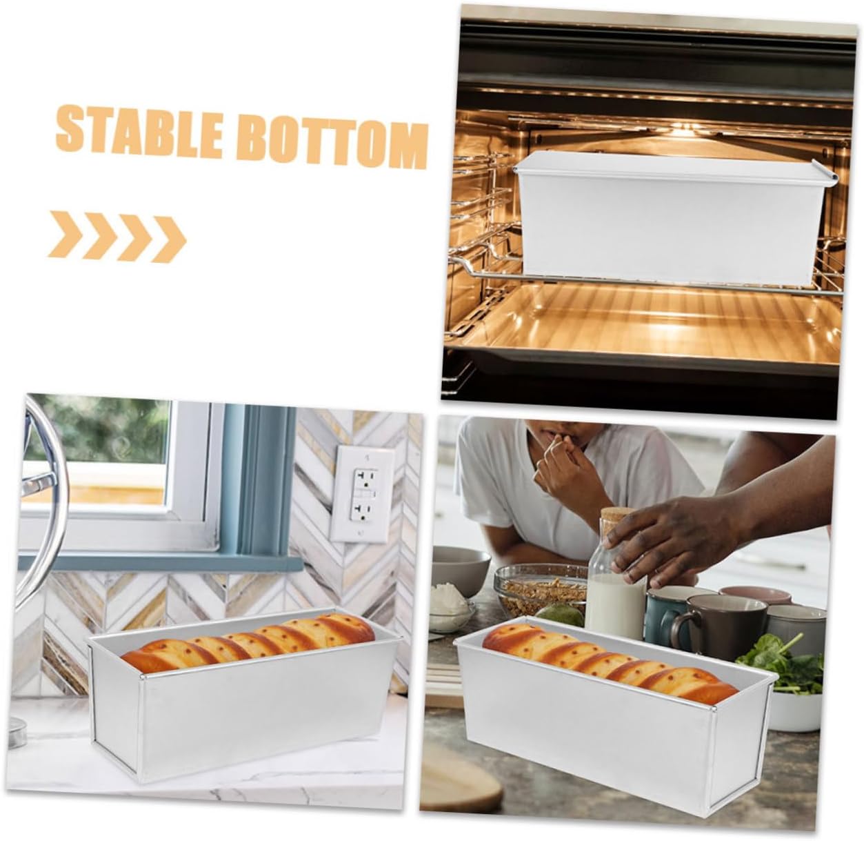 KICHOUSE Loaf Pan Cover Bread Pan Lid Toast Mold Versatile Baking Tool for Home Commercial Use