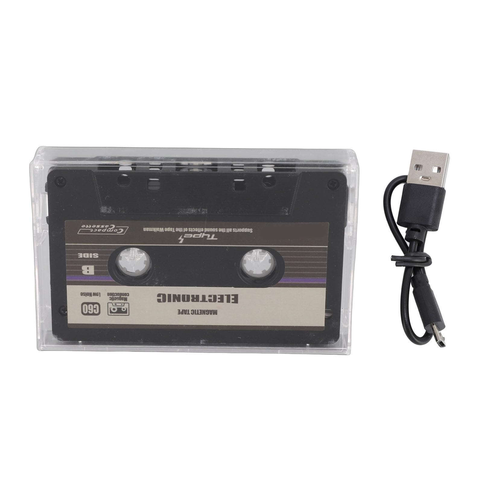 Adaptador de Casete, Casete de Audio Inalámbrico para Automóvil a Adaptador con Función de Grabación y Soporte para Tarjeta de Memoria de 32 GB, Ideal para Teléfonos Inteligentes,
