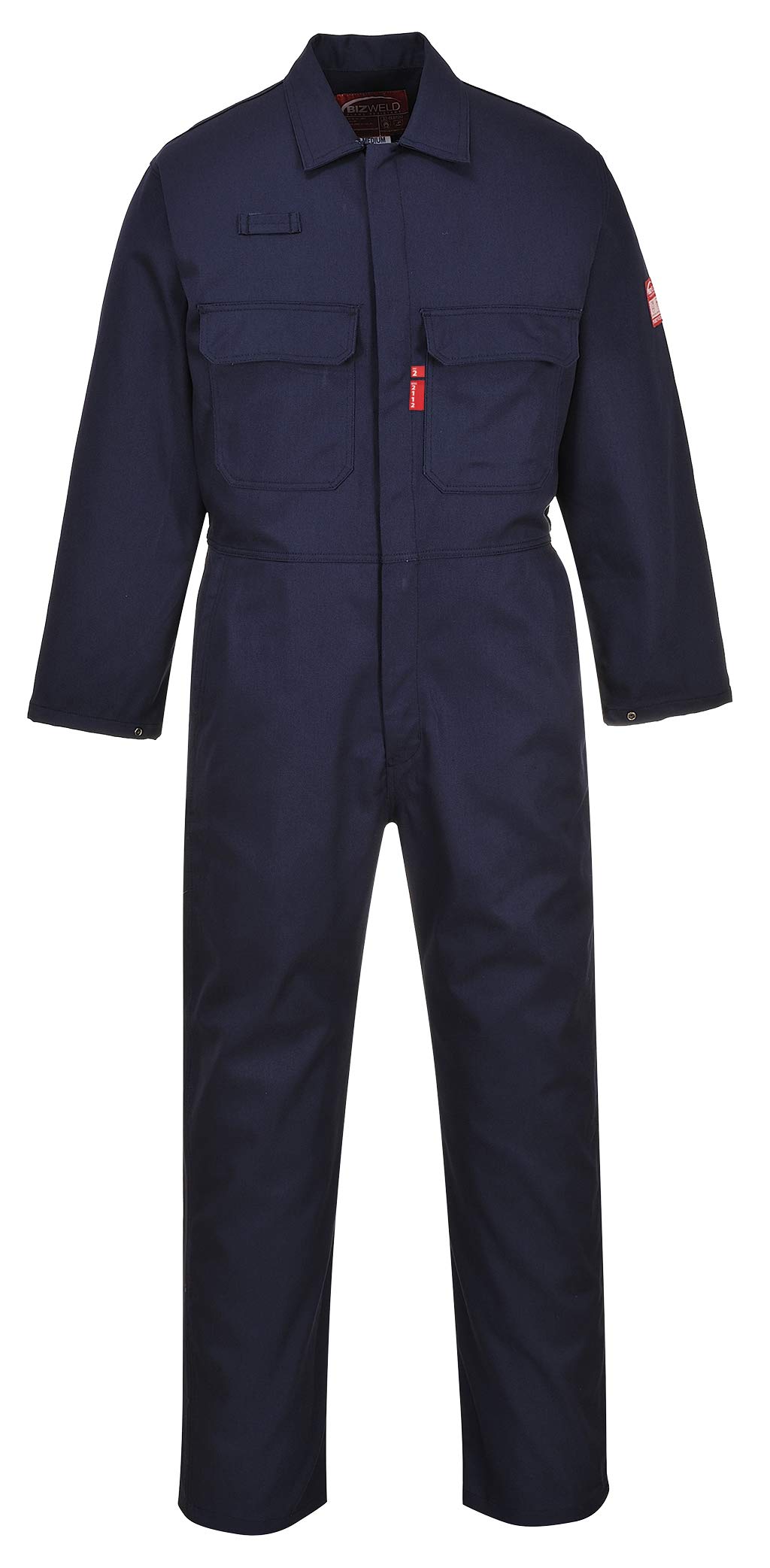 Portwest UBIZ1 Bizweld Flame Resistant Coveralls for Welding, Protective Safety FR Workwear Coveralls Navy, Large