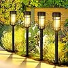 ILANCK Solar Pathway Lights 8 Pack, Bright Solar Lights Outdoor Waterproof IP65, LED Solar Garden Lights Decorative Landscape Lighting for Yard, Lawn, Driveway