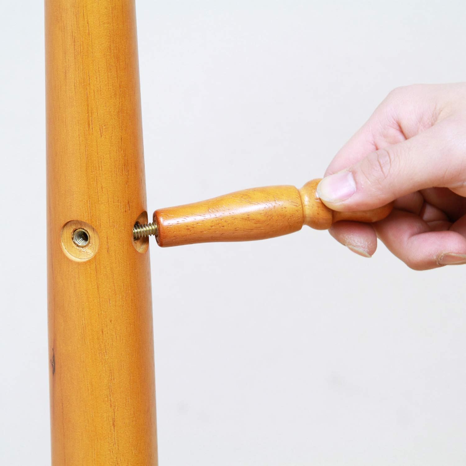 No Double Trade Antique Coat Hangers, Natural Wood, Height 183 cm