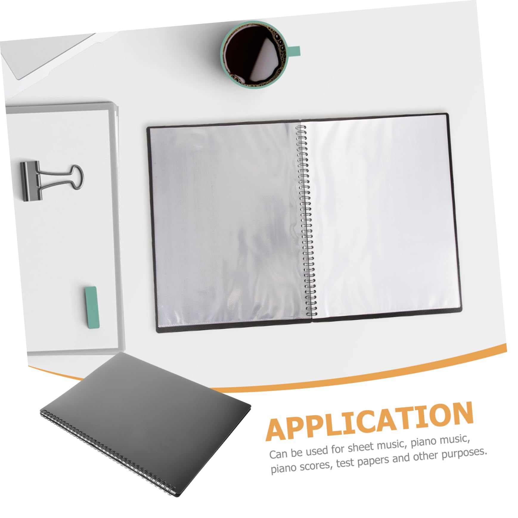BESPORTBLE Document Storage Folder Plastic Sleeves A4 Size Music and Paper Binder