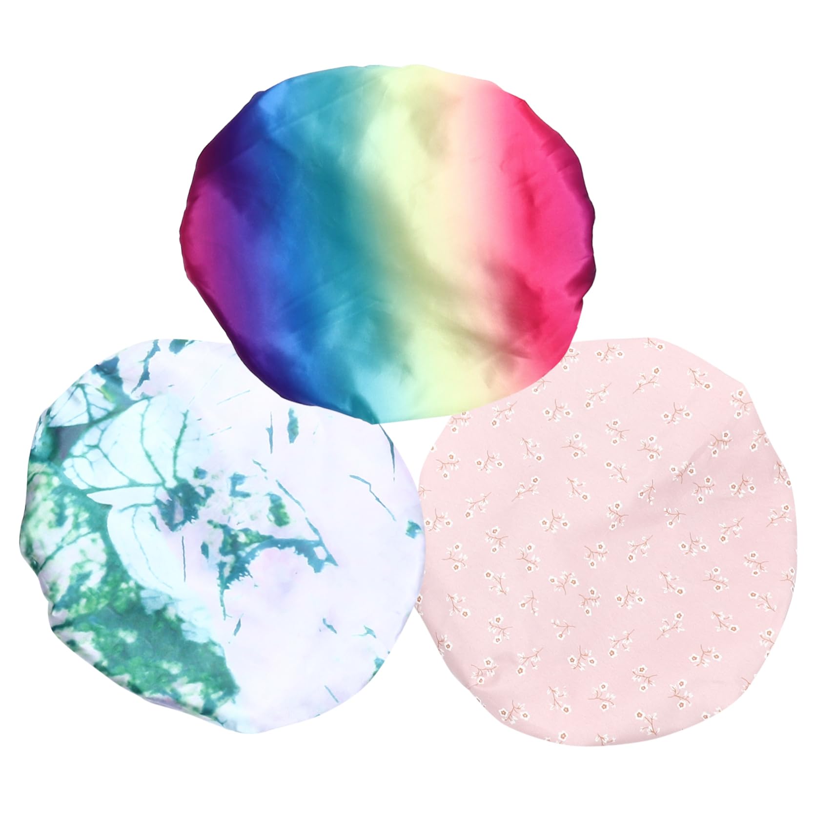 Healvian 3 Set di Cuffie per per Donne E Uomini Cuffie per La Riutilizzabili Fascia Elastica Copricapo di Grandi Dimensioni per Il Bagno per Occasioni Speciali 3 Pezzi*3