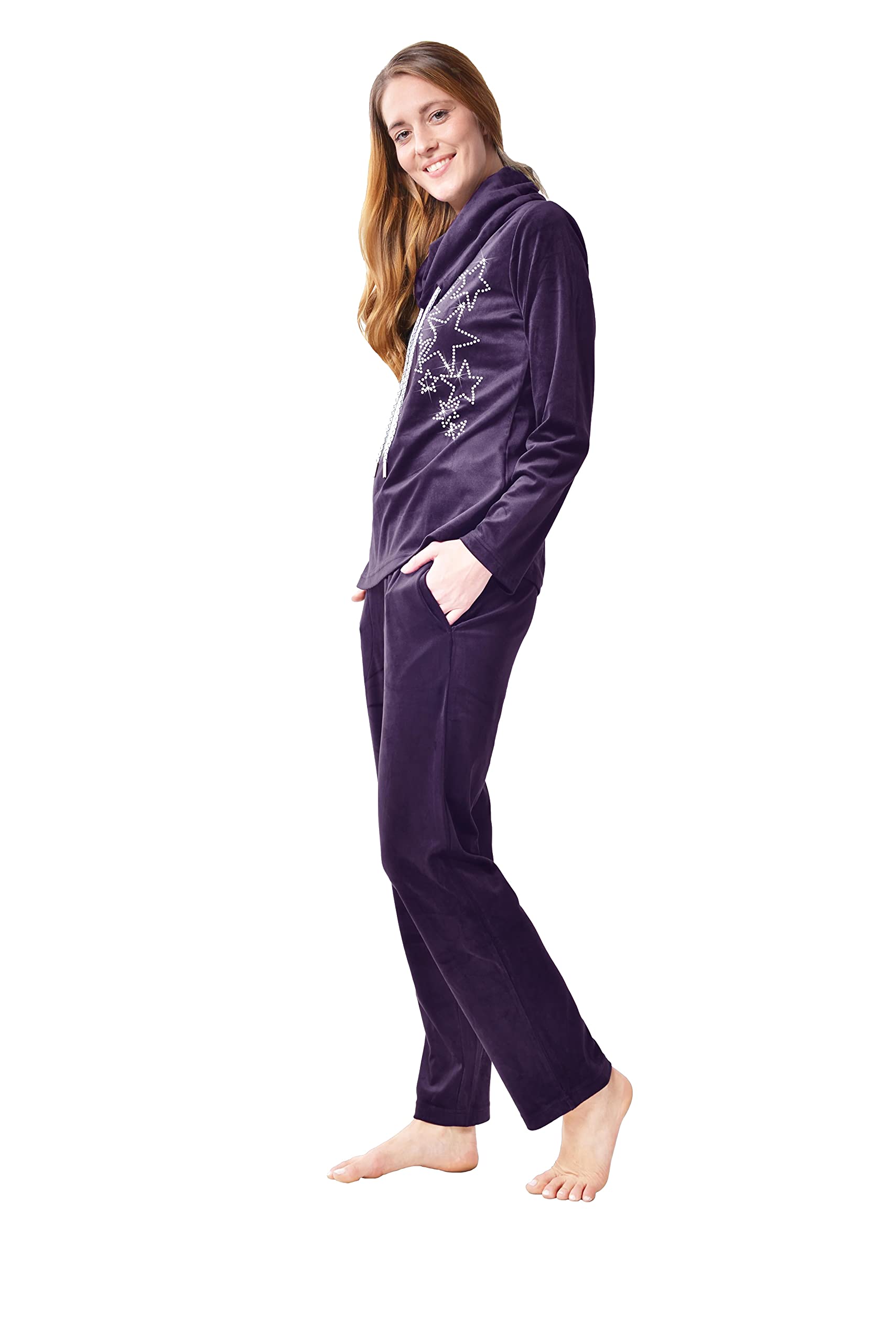 RAIKOU Femme Survêtement Ensembles Sportswear à Epais Sweat Chaud Pull Casual Jogging Tenue D'intérieur pour Sports Casual,Yoga,Gym,Entraînement