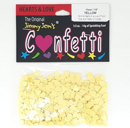 Miniatura 2 de Confeti Corazón 14" Amarillo - Paquete al por menor #9902 QS0