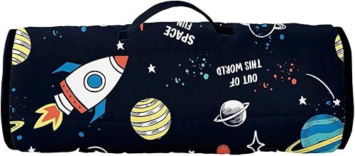 Miniatura 5 de Tapete para siesta espacial  Saco de dormir de galaxia espacial con almohada extraíble  Juego de ropa de cama para guardería y fiestas de pijamas