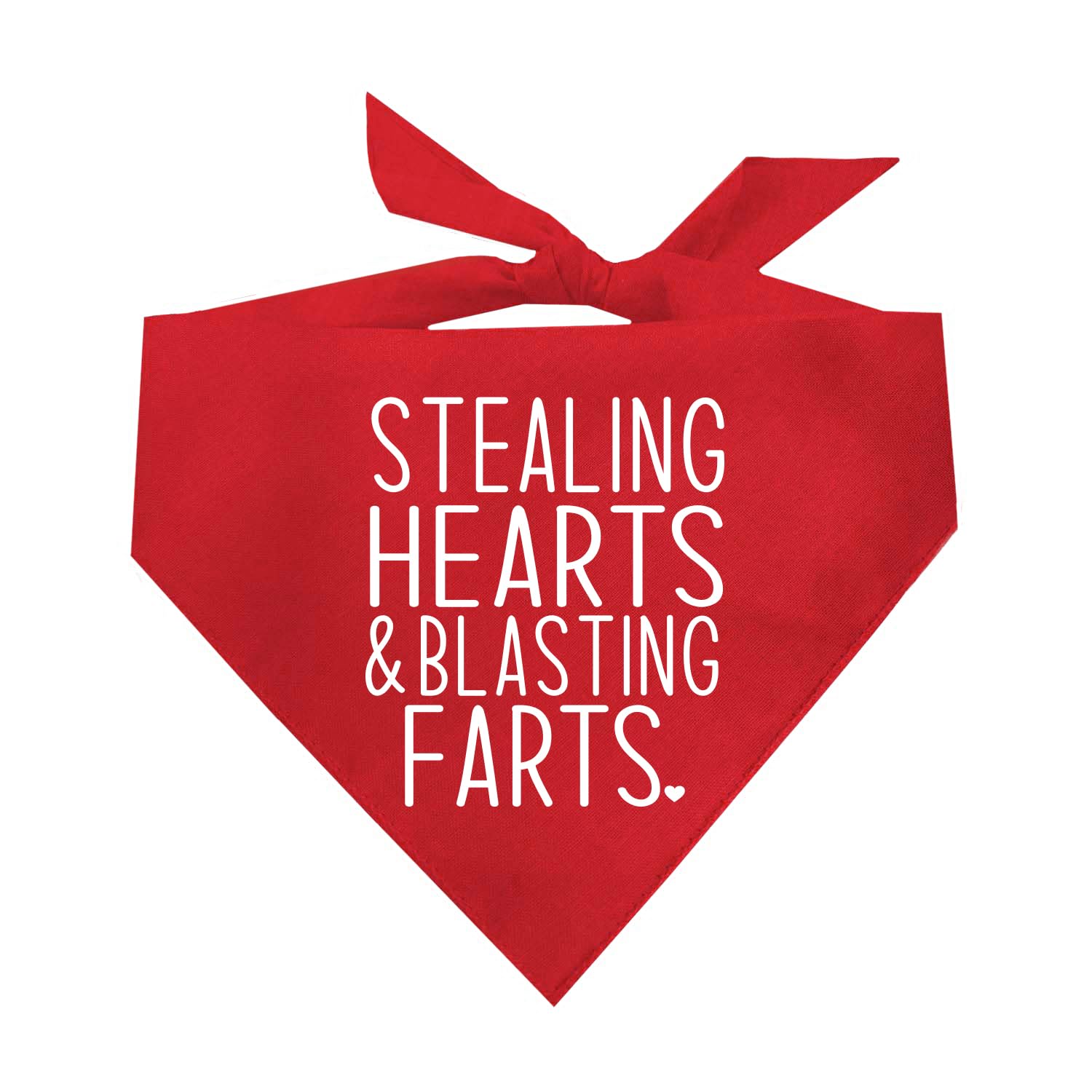 Bandana para perro con diseño de corazones y pedos para el día de San Valentín (rojo)