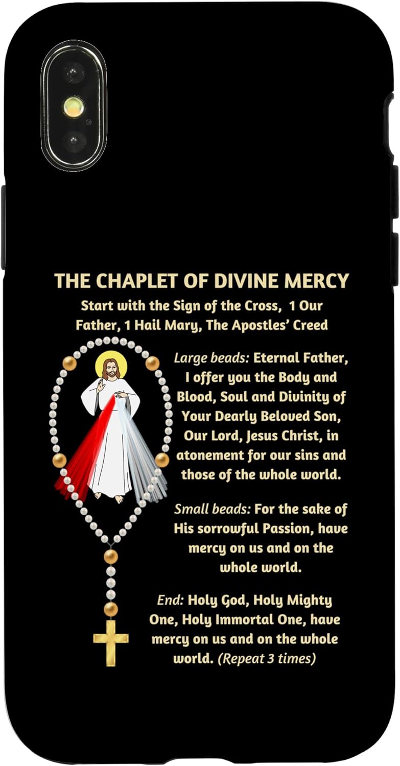 Divine Mercy Chaplet instructions and prayers, Mercy Image Case for iPhone 11