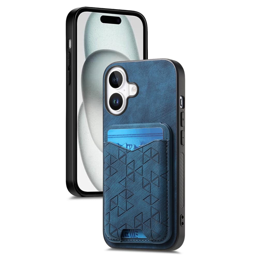 Portefeuille iPhone 17 Pro coque cuir bleu idéal pour vos déplacements