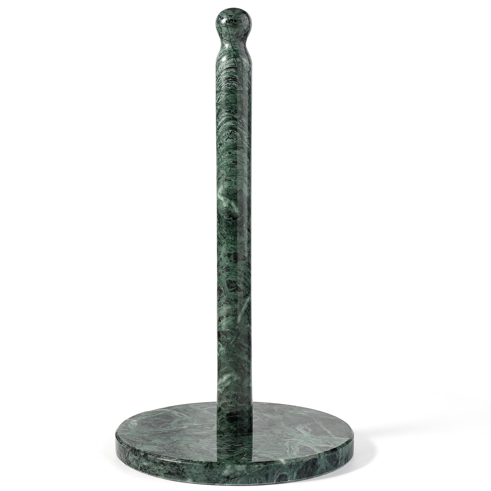 Photo 1 of Koville Italian Natural Marble Paper Towel Holder Countertop, Genuine Stone Paper Towel Holder Stand for Kitchen Storage, for Standard or Jumbo-Sized Rolls(Alpi Green)