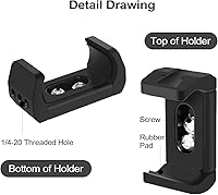 Vista 2 de Soporte de abrazadera ajustable para disco duro externo/banco de energía, soporte de banco de energía externo deslizable para unidad de estado