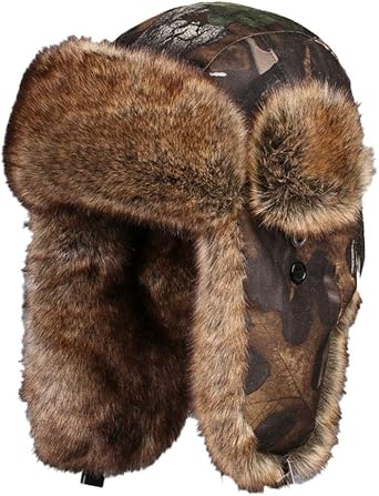 Oncefirst Unisex Trapper Hat Faux Fur Winter Russian Hat