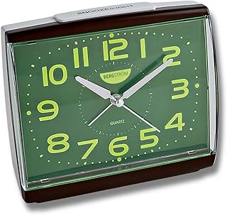 3 Pagen® Wecker Analog mit großen Leuchtziffern, Tischuhr ohne störendes Ticken, Ideal für Senioren mit kräftig leuchtenden Ziffern, Seniorenwecker mit Nachlicht, Lauter Alarm & batteriebetrieben