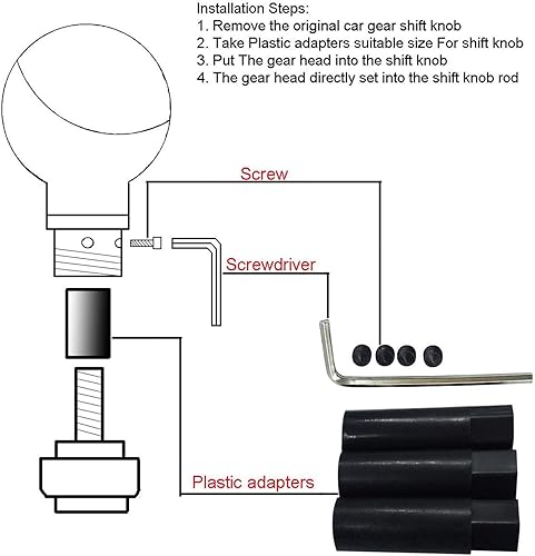 Miniatura 5 de Abfer Pomo de palanca de cambios manual para automóvil, forma de soldado, se adapta a la mayoría de vehículos de transporte MT automáticos, camión,