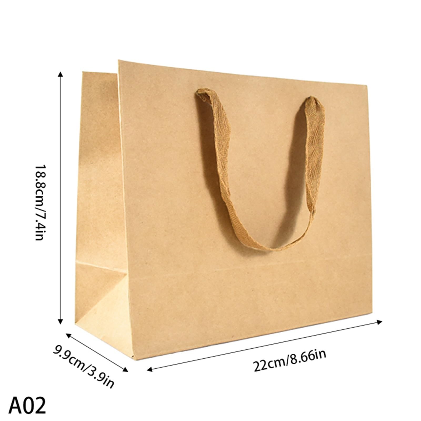 Borsa tote in carta Kraft marrone da 10/20 pezzi per Feste