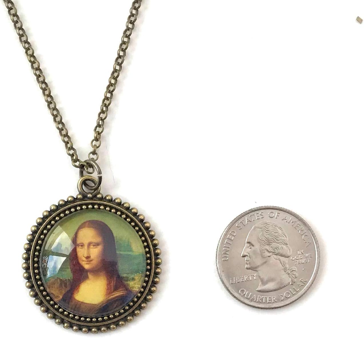Fern & Filigree Mona Lisa Necklace for Women - Classic Art Jewelry - Handmade
