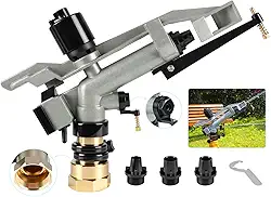 1.5IN, O Raio de Pulverização E de 23-26 M, Irrigador de Jardim, Aspersor para Irrigação Jardim, Irrigador de Jardim, 360° Regador, para Jardins, Pátios, Parques, Gramados, Fábricas