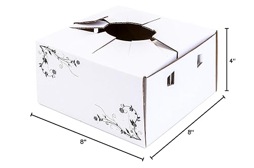 Miniatura 7 de Cajas de cartón para entrega de flores, cajas de floreros para floristas (8 x 8 x 4 pulgadas), paquete de 50