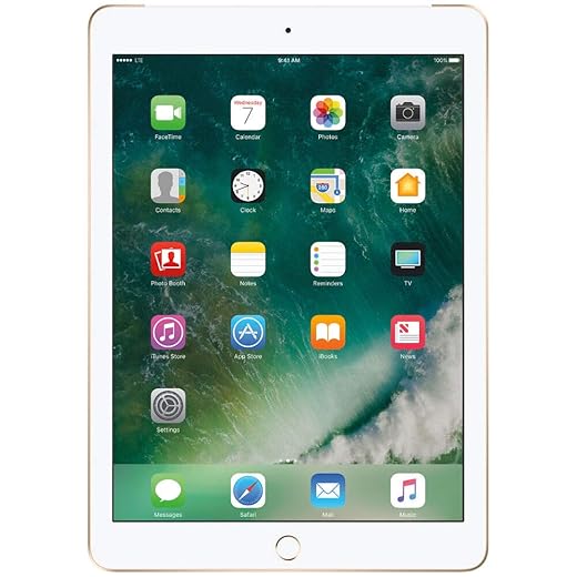 Apple iPad with WiFi + Cellular, 32GB, Gold (2017 Model) (Renewed)