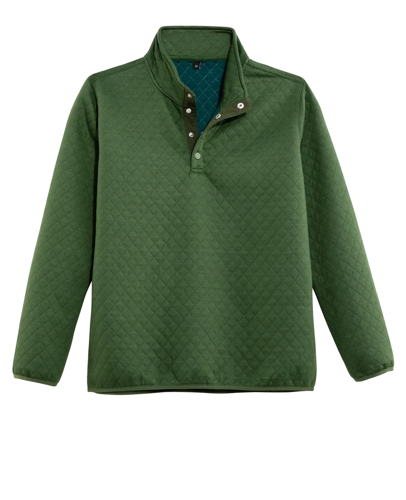 ZENTHACE Men's Ultra Soft Quilted 1/4 Snap Fleece Pullover Sweatshirt Jacket Long Sleeve Mountain Outdoor Shirt