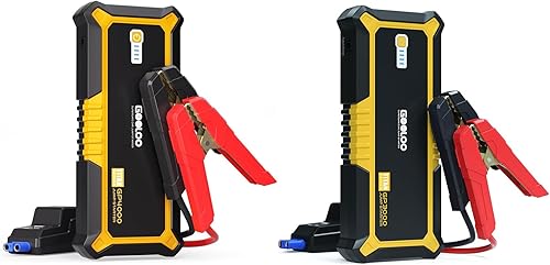 GOOLOO Arrancadores portátiles GP3000 y GP4000 para baterías automotrices de 12 voltios, paquete de alimentación de caja de salto con carga rápida