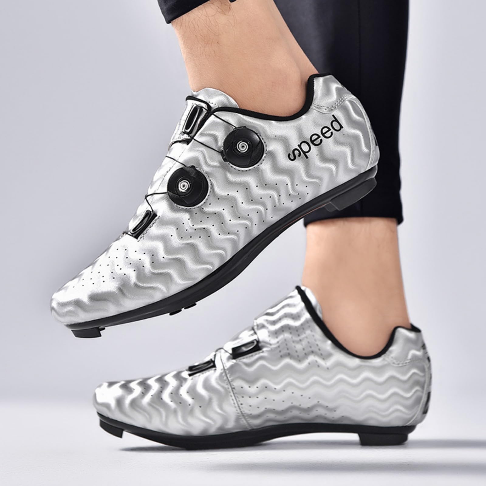 Mateju Zapatillas Ciclismo MTB Hombre Mujer, 36-47 EU Zapatillas Bicicleta de Montaña Hombre con Calas Respirables Antideslizantes para Deportes al Aire Libre