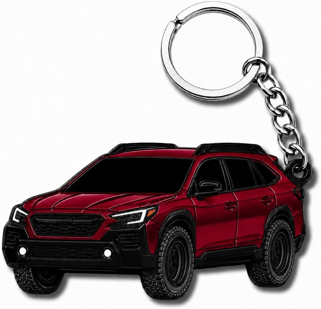 Metal Keychain Compatible with subaru Outback Crosstrek Forester Ascent Accessories SUV Car Key chain fob