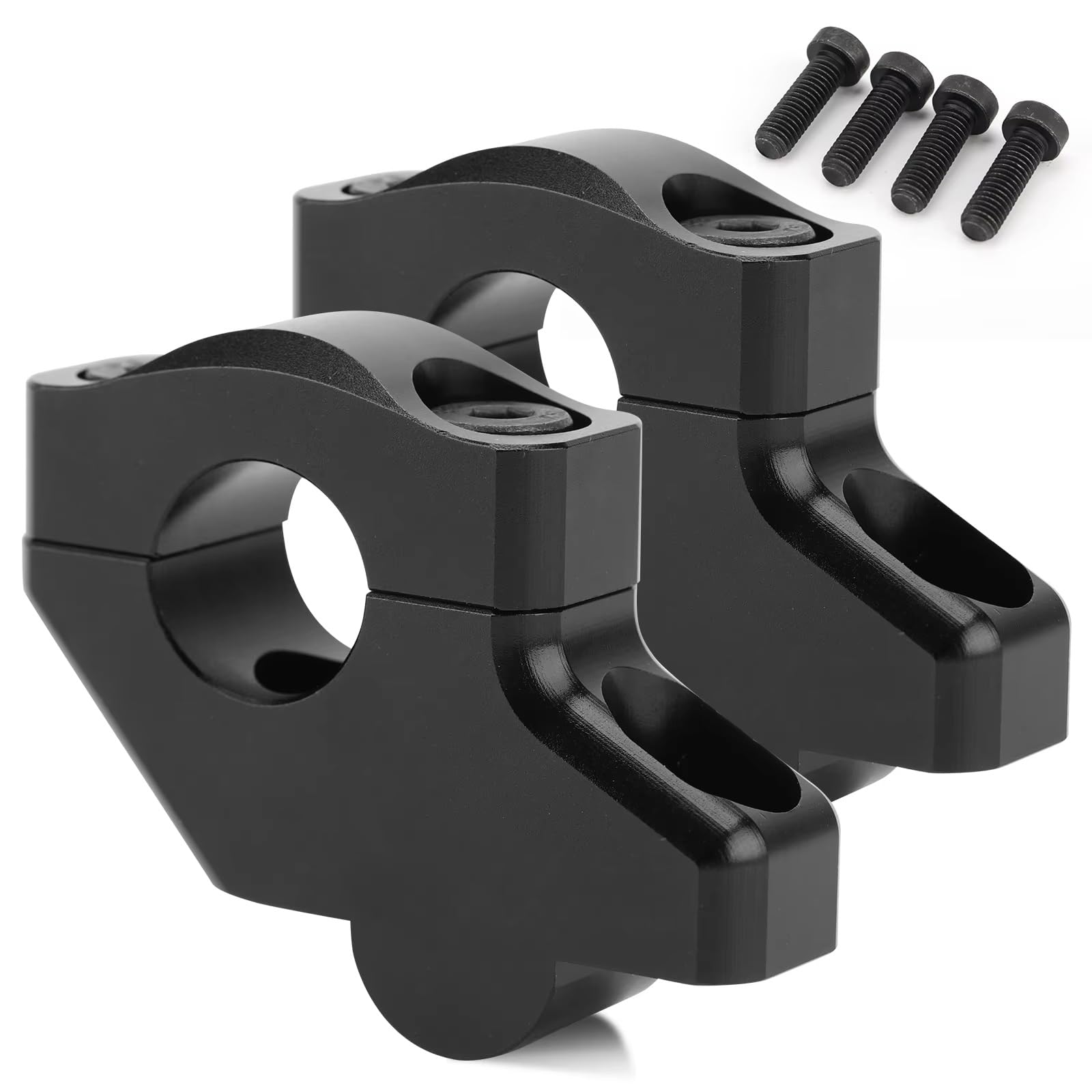 Alzas Manillar Elevadores de Manillar Negros de 22 mm y 7/8" con Desplazamiento extendido y Elevado para NC750X, Bajaj y Dominar 400 Abrazadera Manillar Motocicleta(Negro)