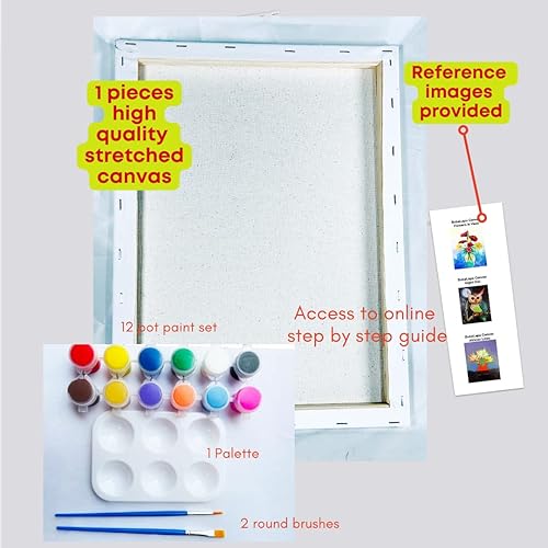 Miniatura 3 de DIY Afro Ladies DIY Paint and Sip Canvas  African Queens Acrylic Painting Set