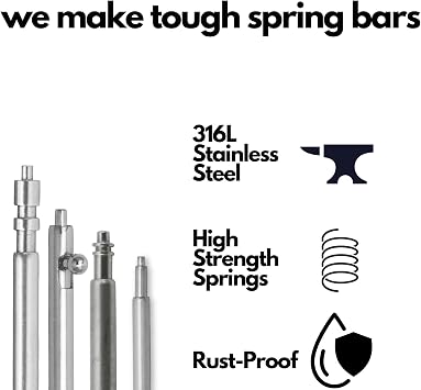 2.0mm 'Skinny Fat' Spring Bar Watch Pins | 18mm 20mm 22mm 24mm