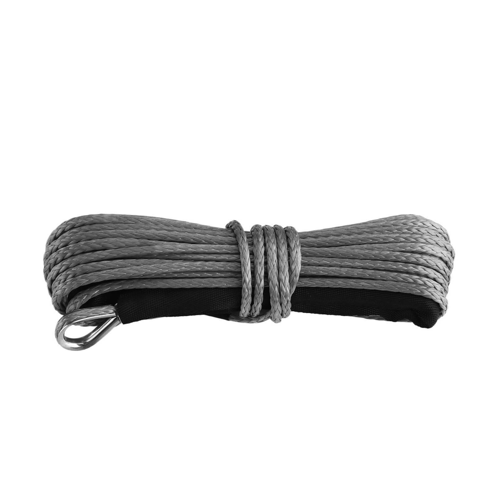 Do samochodów ciężarowych, przyczep, SUV-ów 5 Szt. Liny Do Wciągarki, Syntetyczne Mm X 15 M Z Osłoną Akcesoria Samochodowe SUV ATV UTV(Black)