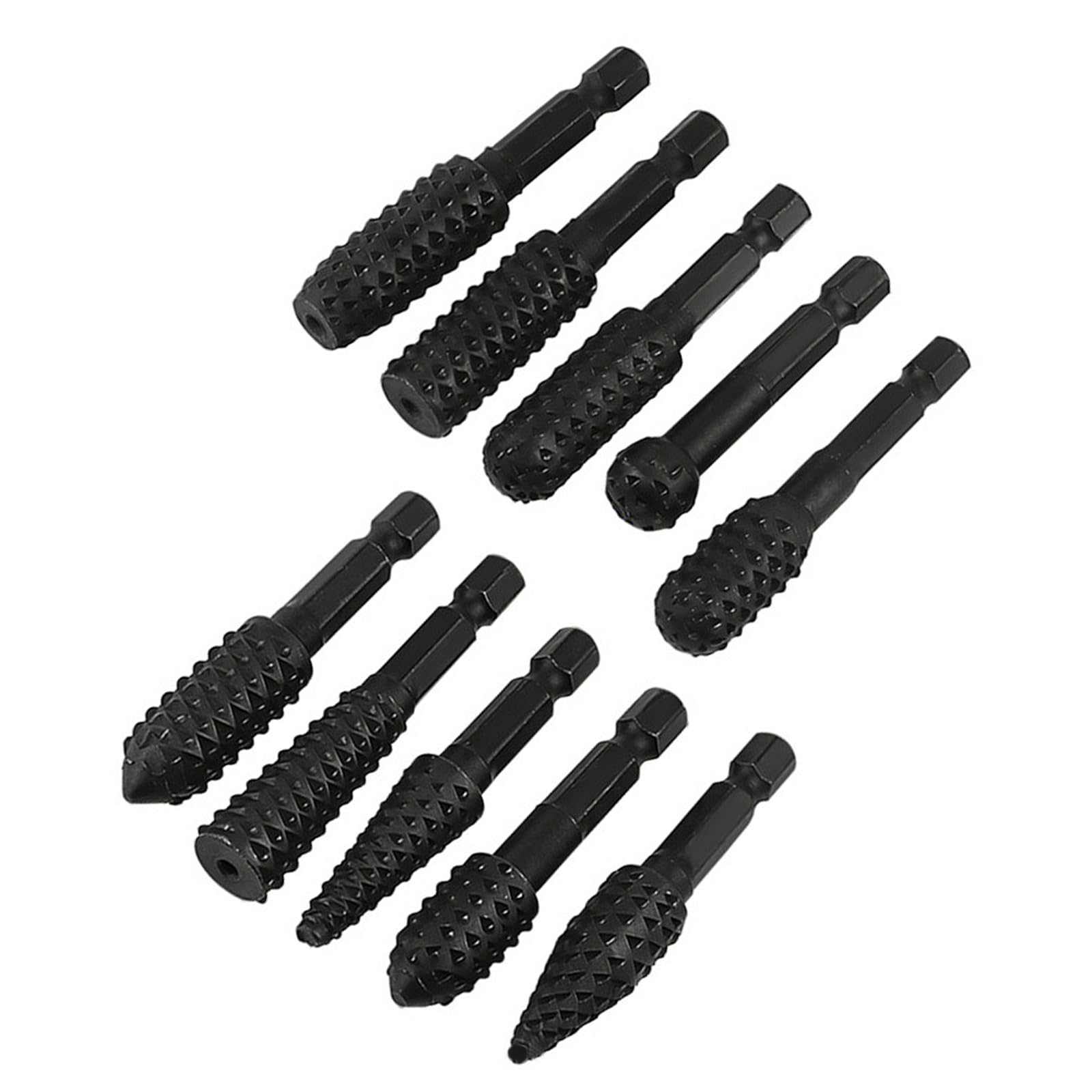 10Pieces Hexagonal Shank Wood Rotating Files Ideal for Accuracy Carving Smoothing and Detailing Wooden Surfaces Woodworking Rotating Burrs Set